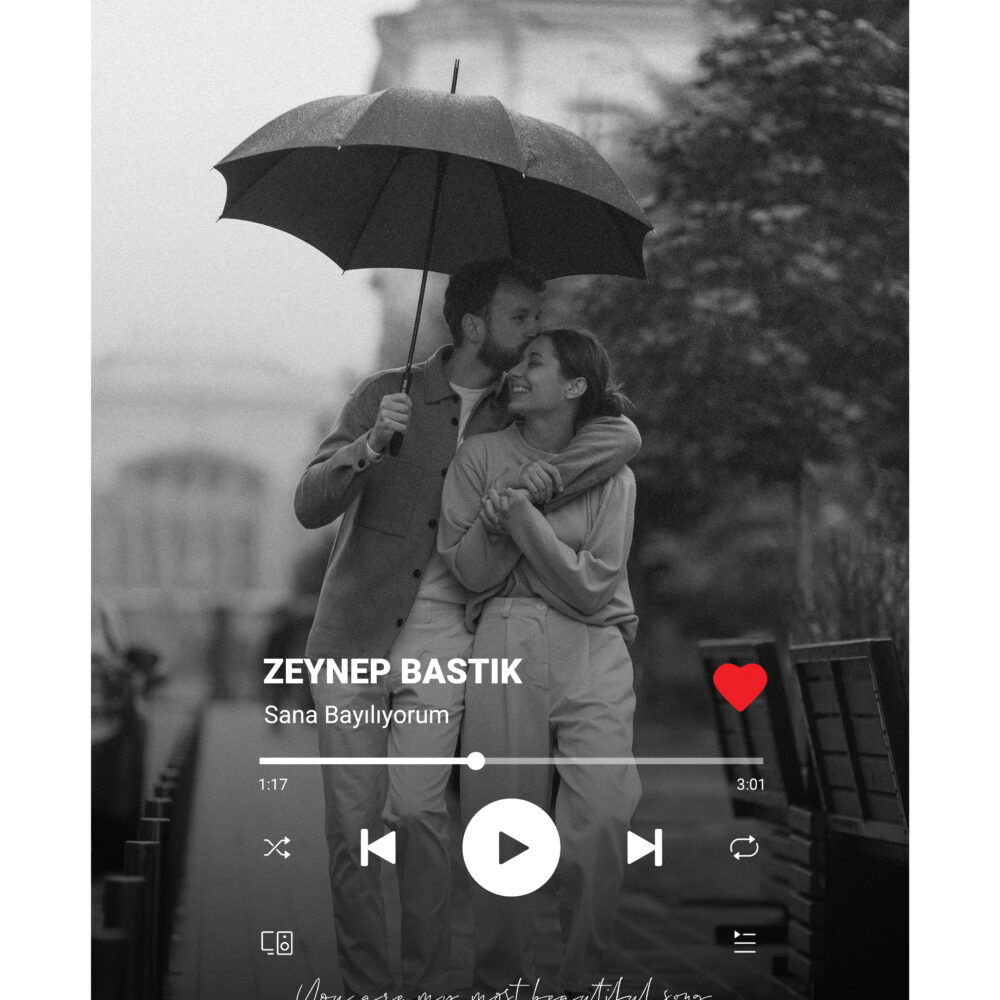 The Love Poster - Siyah-Beyaz - Çerçeveli