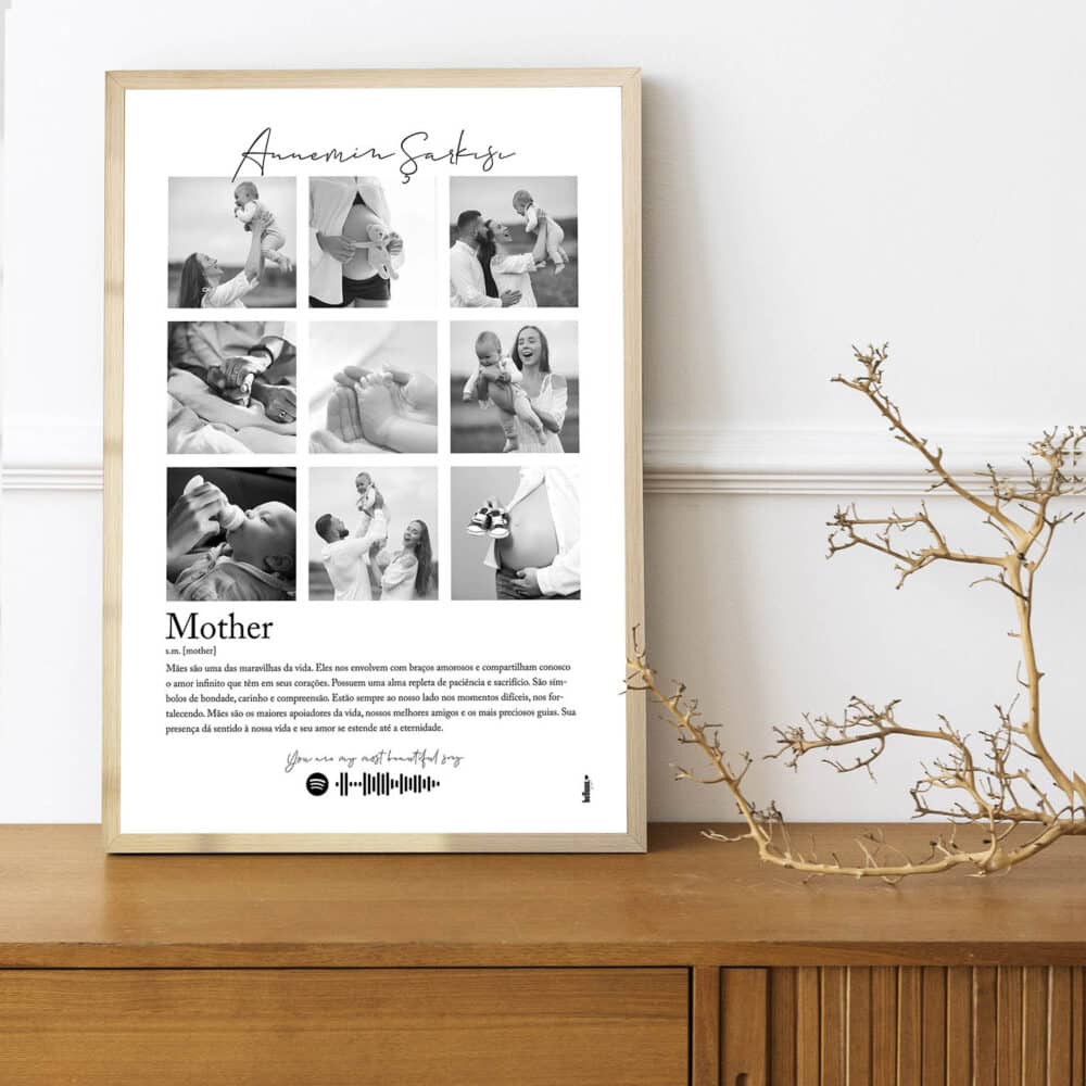 The Mother Poster – Siyah-Beyaz Baskı - Çerçeveli