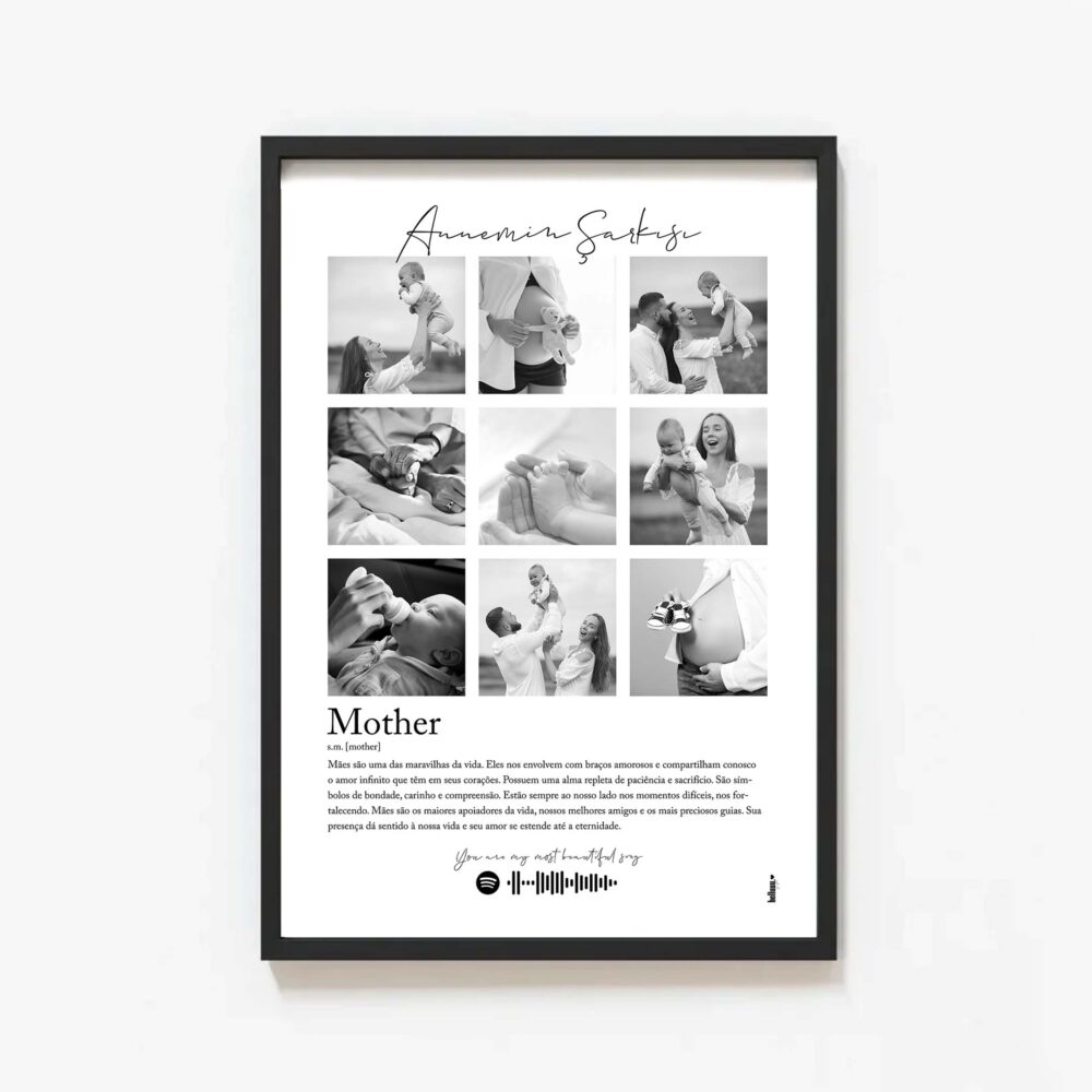 The Mother Poster – Siyah-Beyaz Baskı - Çerçeveli