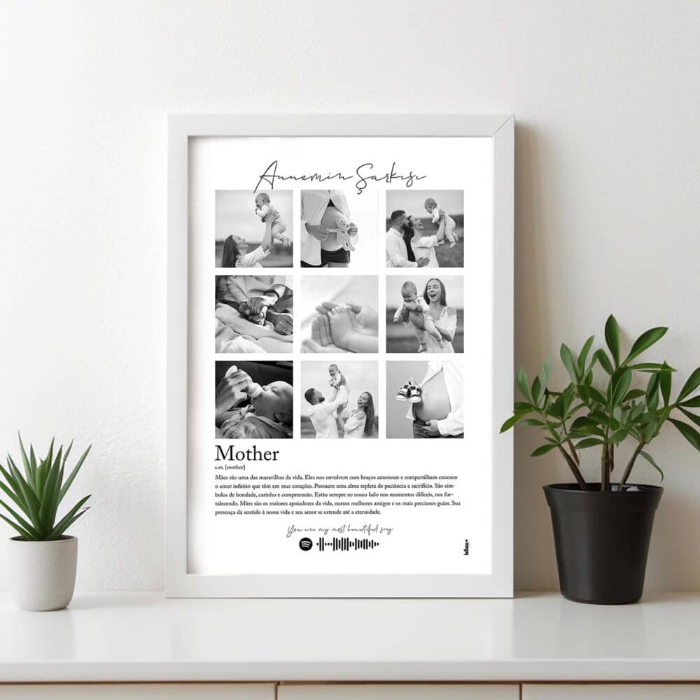 The Mother Poster – Siyah-Beyaz Baskı - Çerçeveli