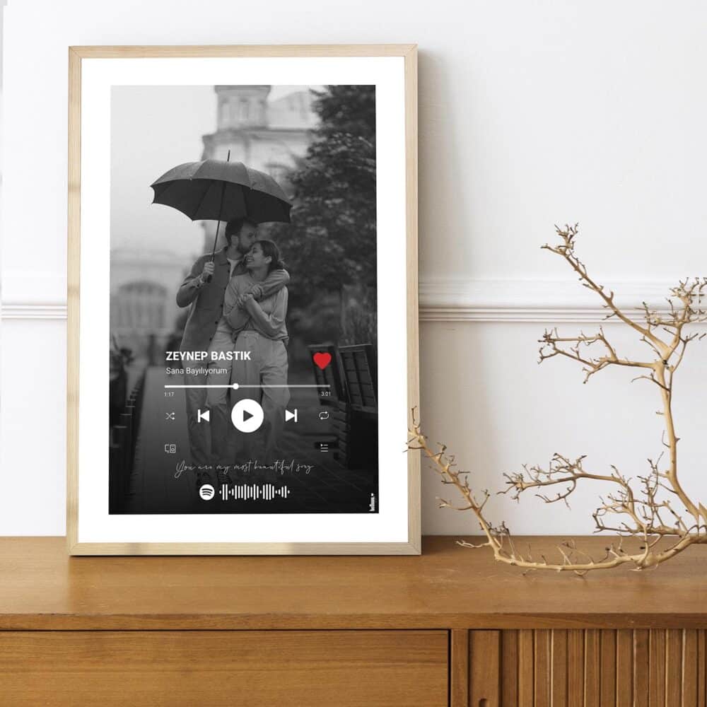 The Love Poster - Siyah-Beyaz - Çerçeveli