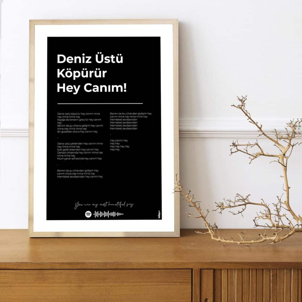 Senin Şarkın Poster (Siyah)
