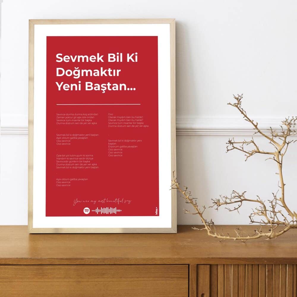 Senin Şarkın Poster (Kırmızı)