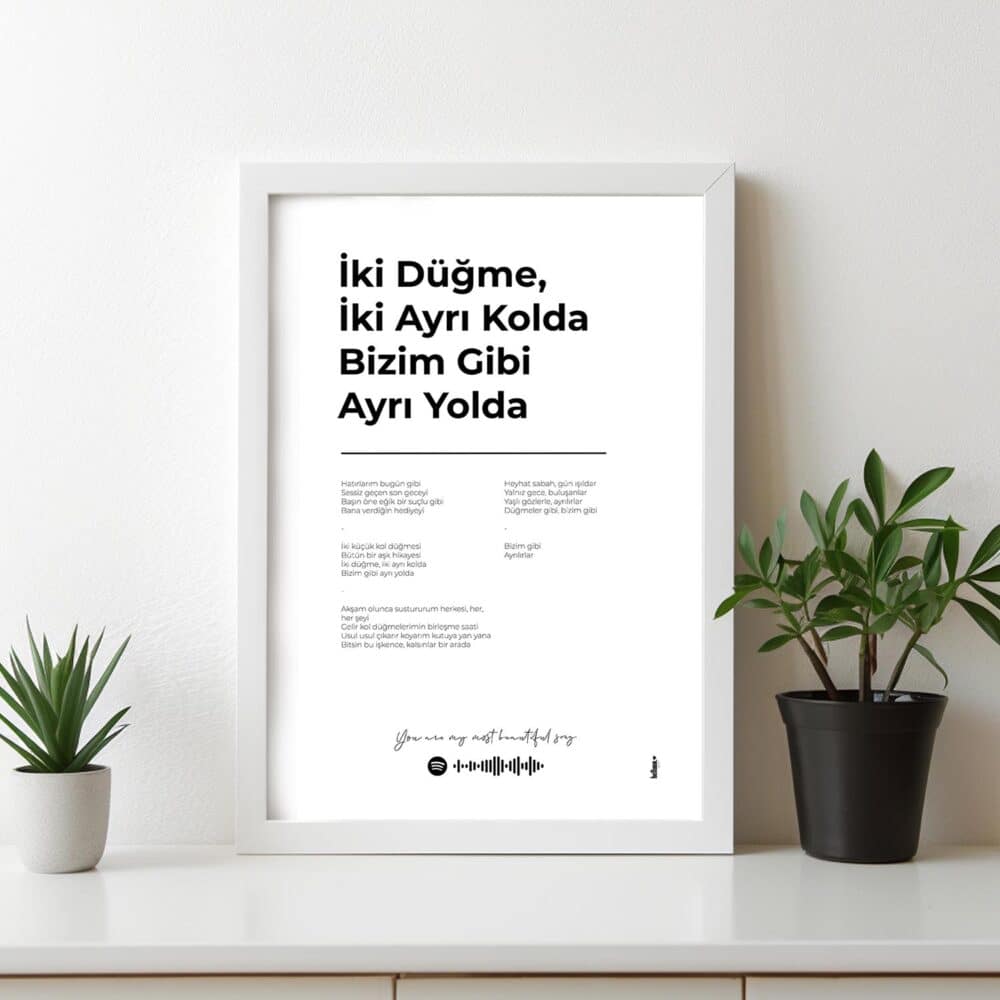 Senin Şarkın Poster (Beyaz)