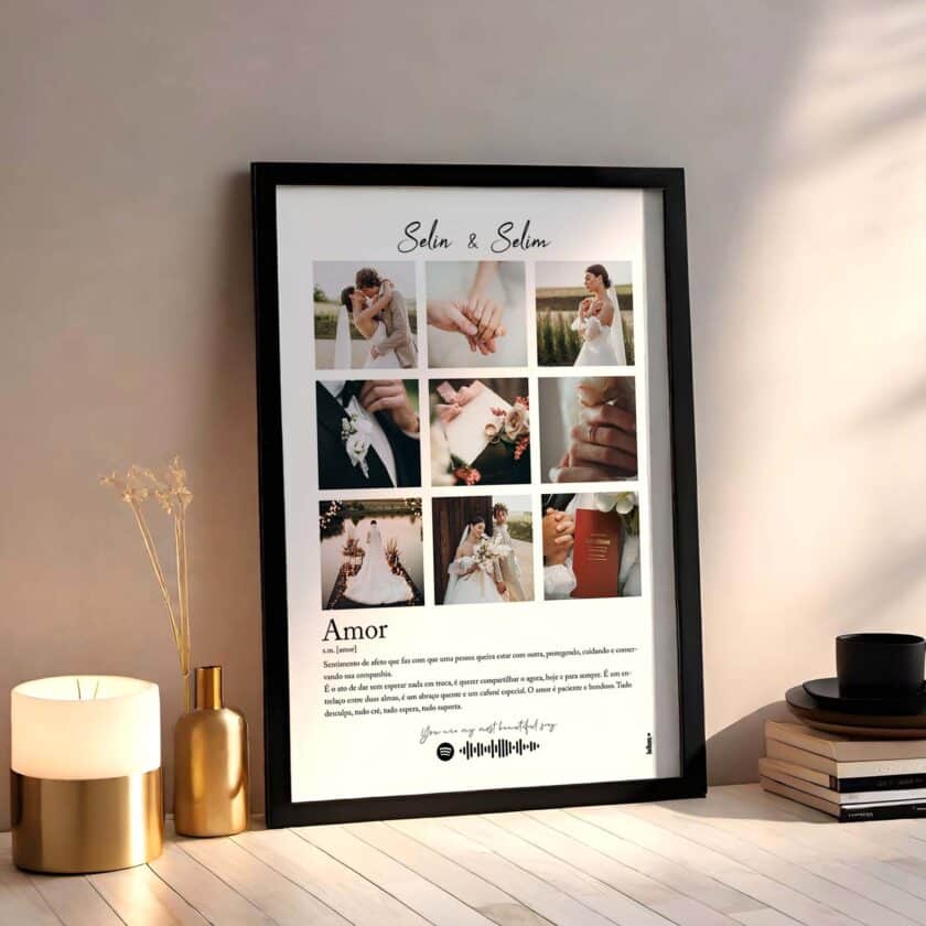 The Wedding Poster – Renkli Baskı – Çerçeveli