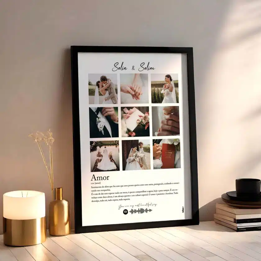 The Wedding Poster – Renkli Baskı – Çerçeveli