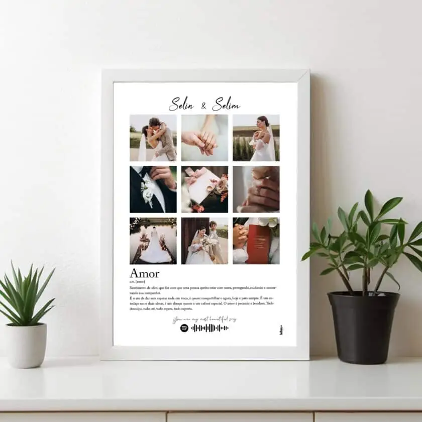 The Wedding Poster – Renkli Baskı – Çerçeveli - Görsel 3