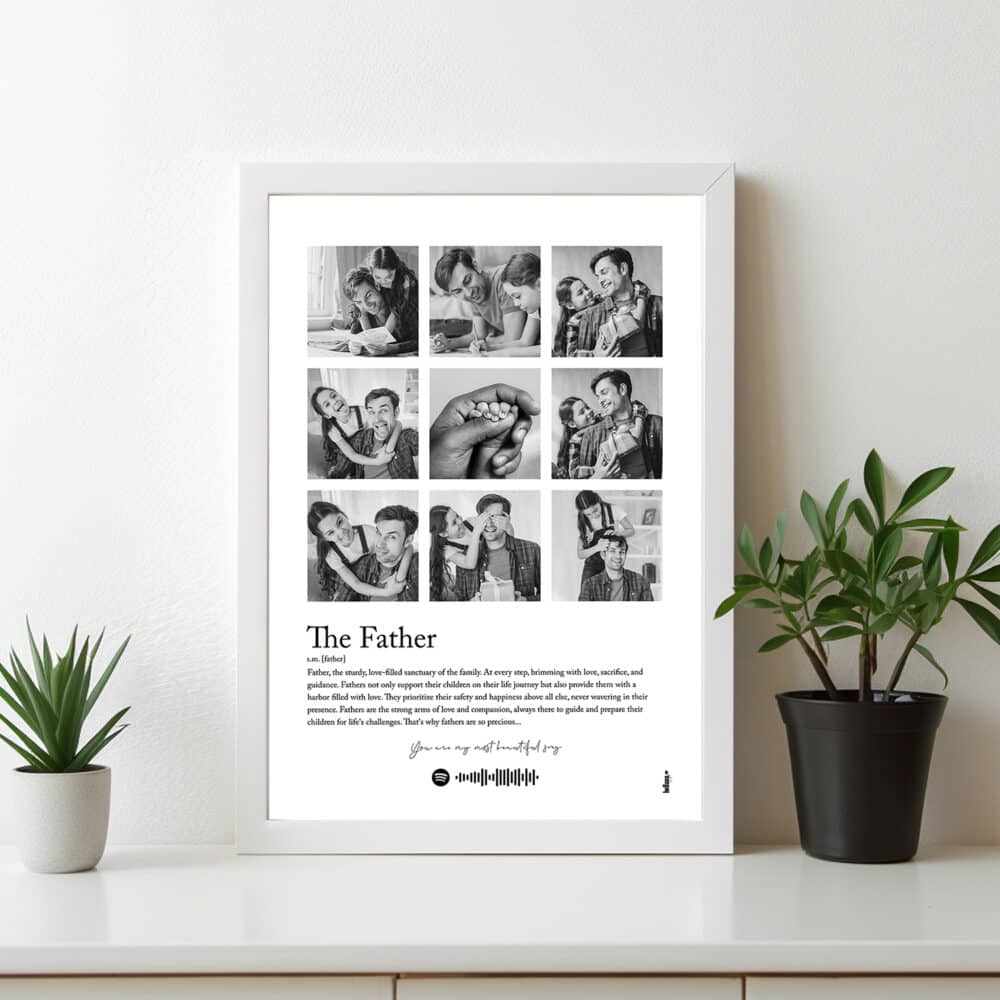 The Father Poster - Siyah-Beyaz - Çerçeveli