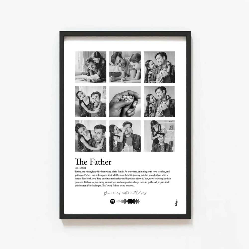 The Father Poster - Siyah-Beyaz - Çerçeveli